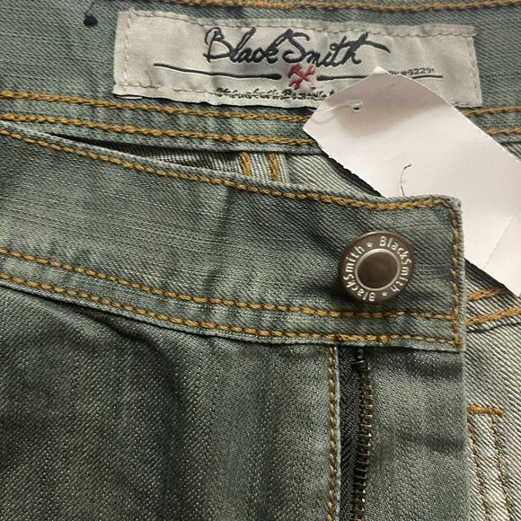 Black Smith. Men's green denim pants size 40x34. Made in China. - Picture 5 of 9